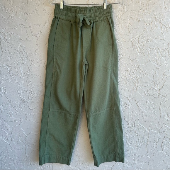 Everlane Pants - EVERLANE Pants Women XS Canvas Organic Cotton Green Utility Pull‎ On Drawstring